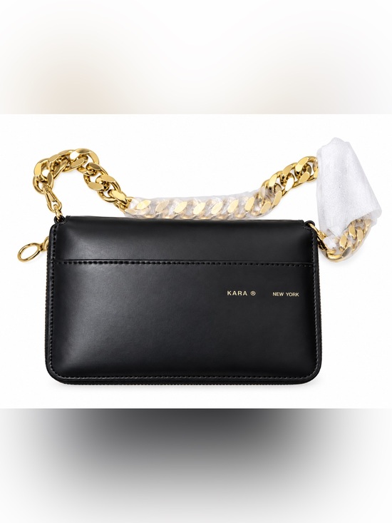 Kara Handbags - KARA New York Black Leather Crossbody with Gold Chain - NEVER USED